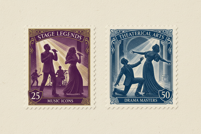 Actor and Singer Stamps