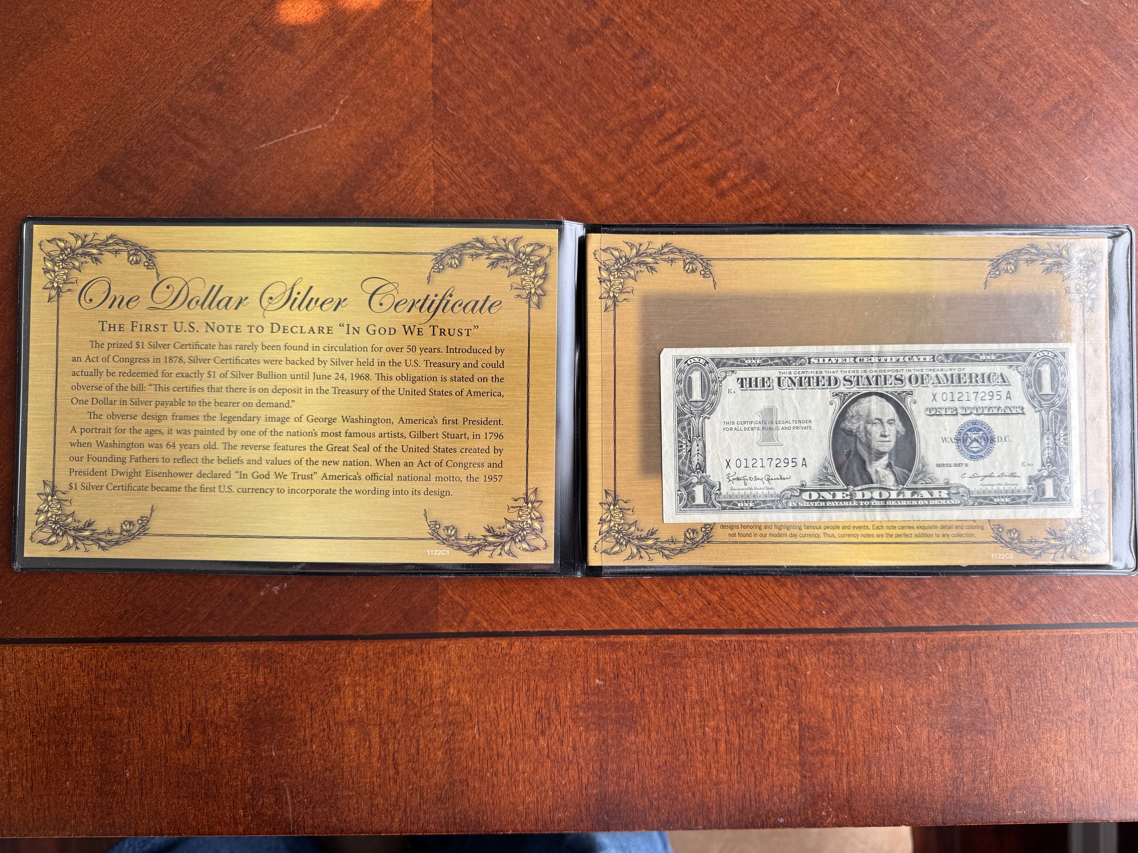 1957 $1 Silver Certificate Series B – First U.S. Note to Declare “In God We Trust”