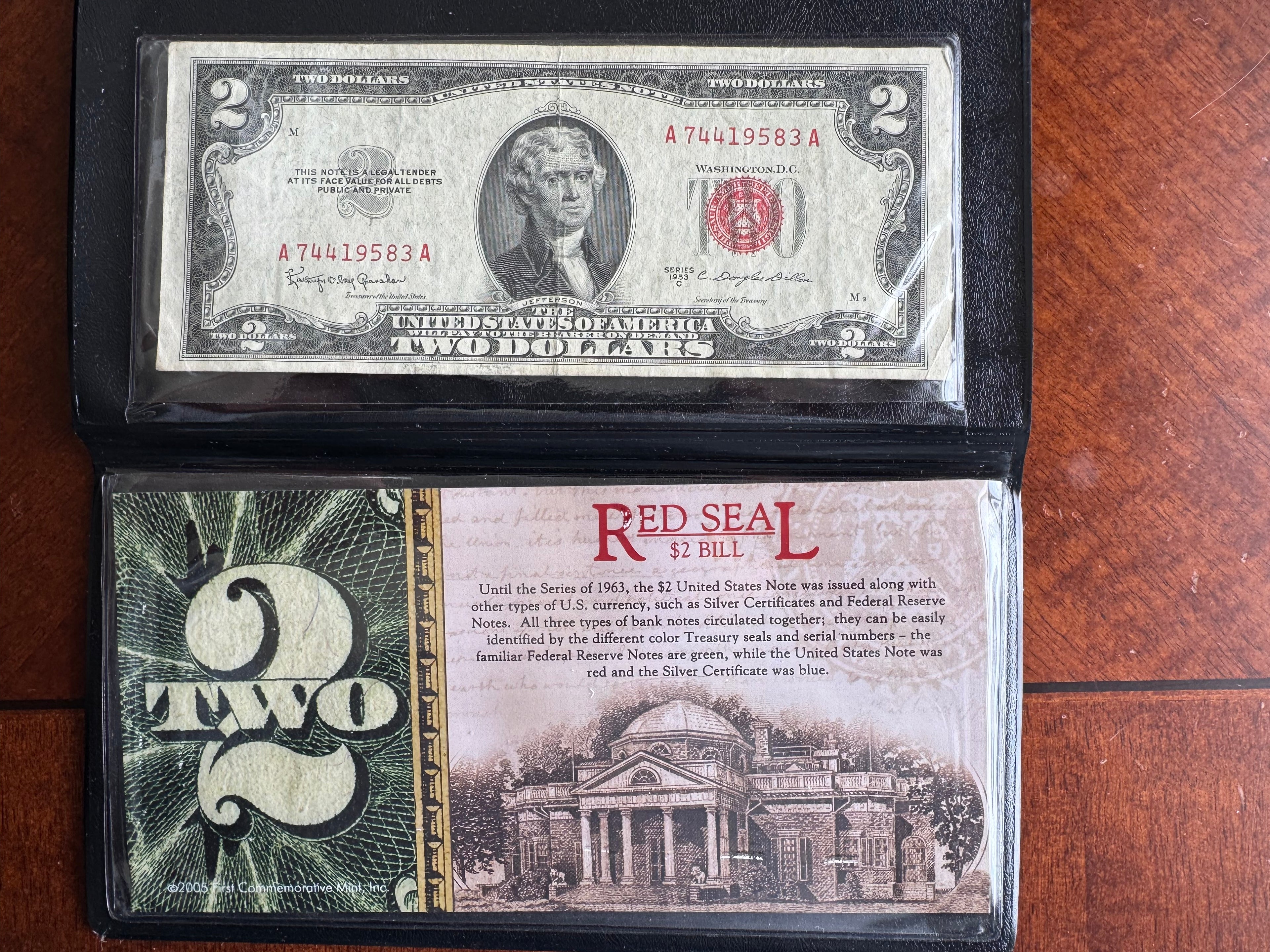 22 Karat Gold Edition 2009 $2 Bill