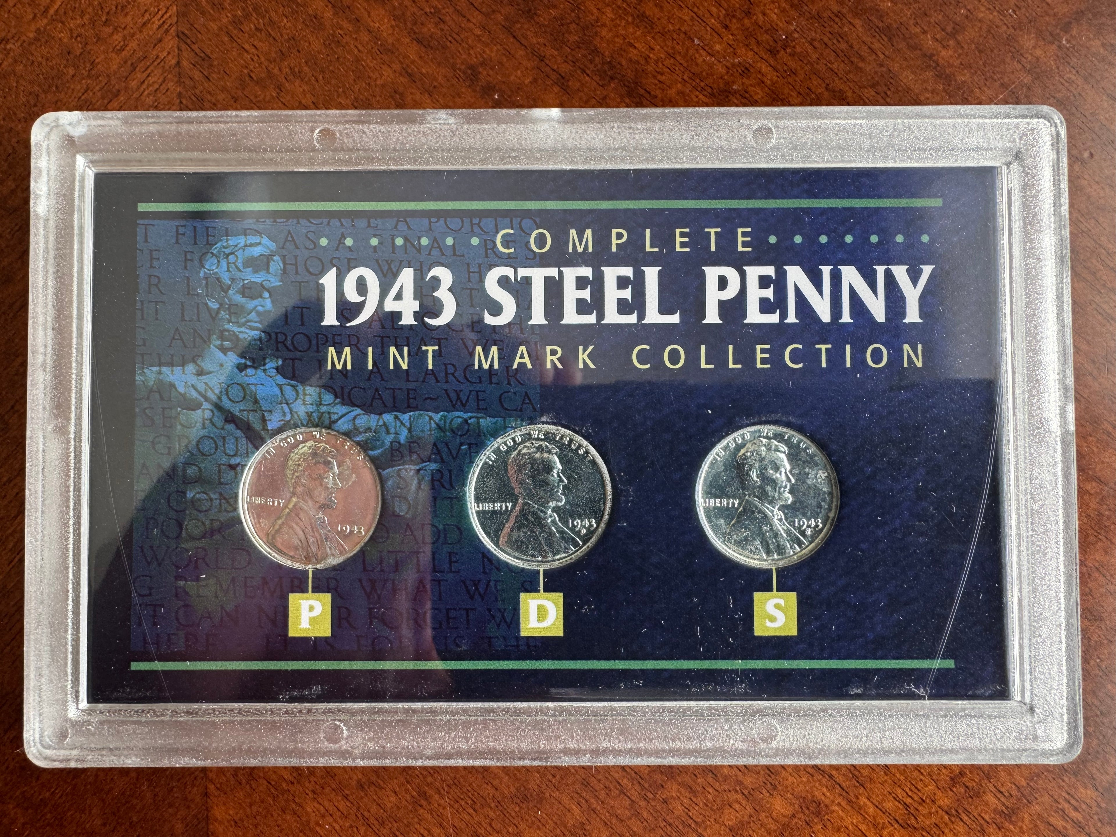 Complete 1943 Steel Penny Mint Mark Collection