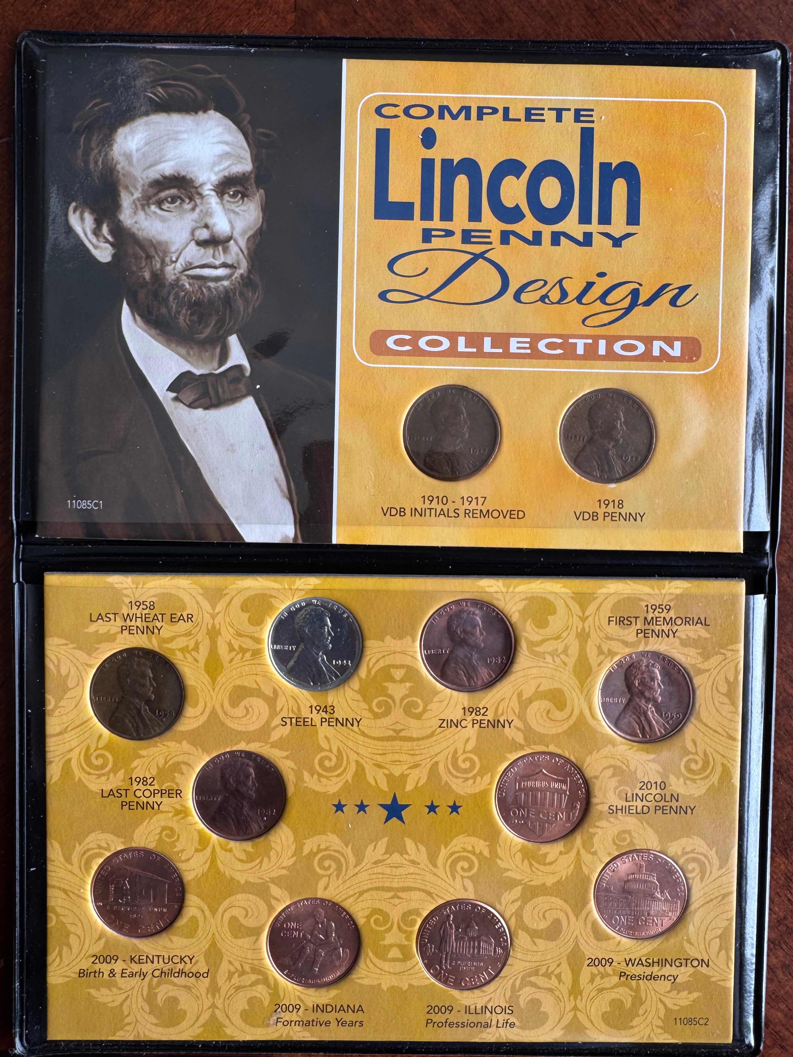 Complete Lincoln Penny Design Collection
