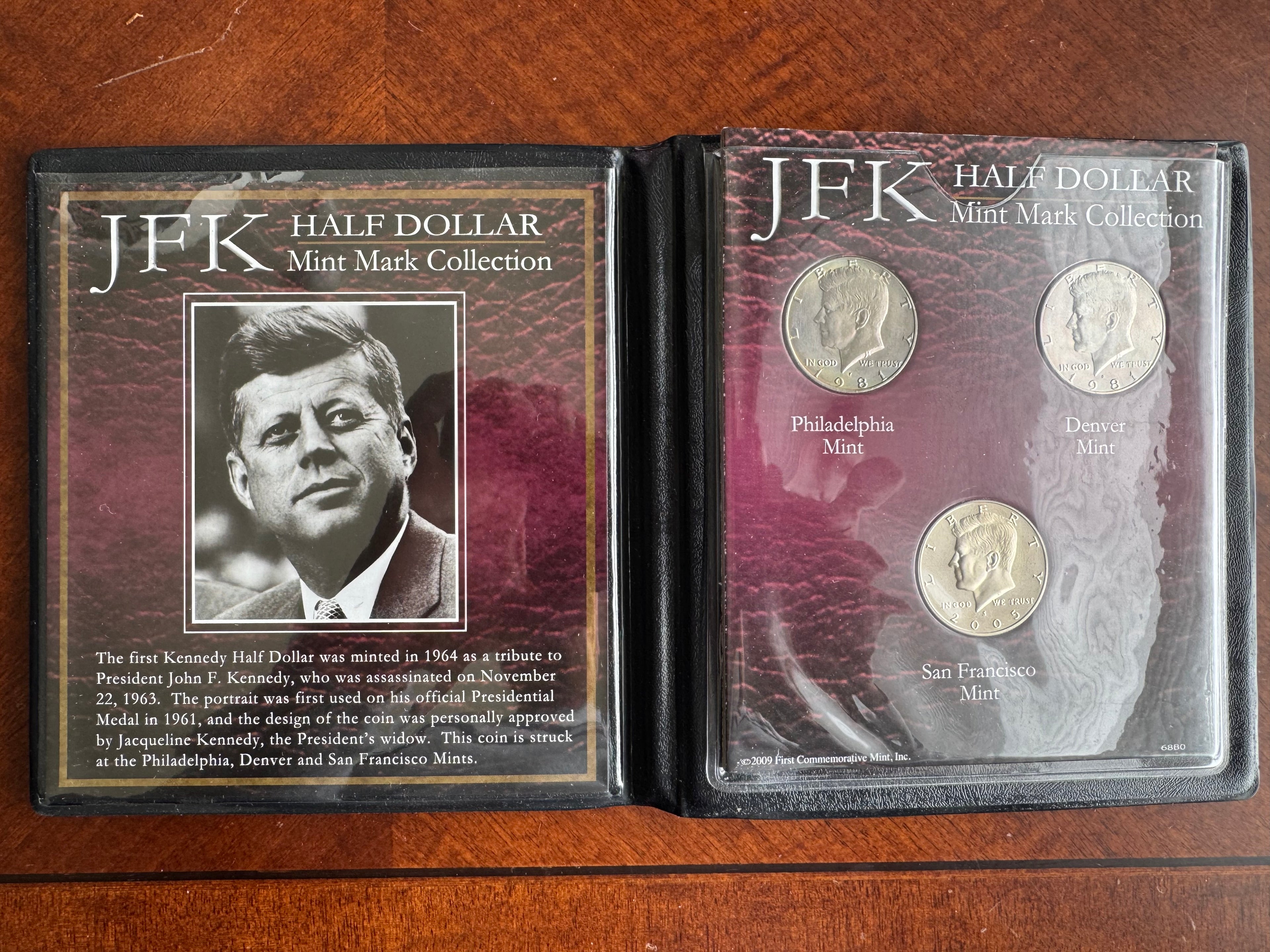 JFK Half Dollar Mint Mark Collection - 3 Coin Set