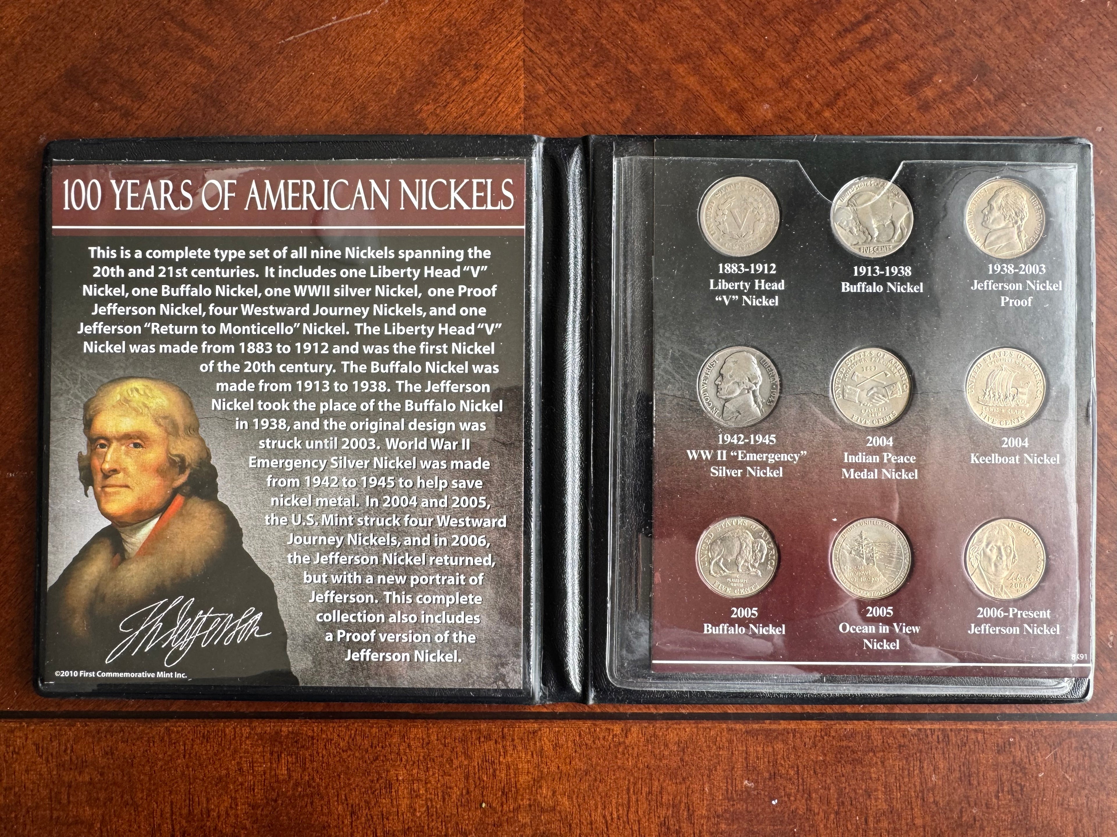 100 Years of American Nickels – 9-Coin Set