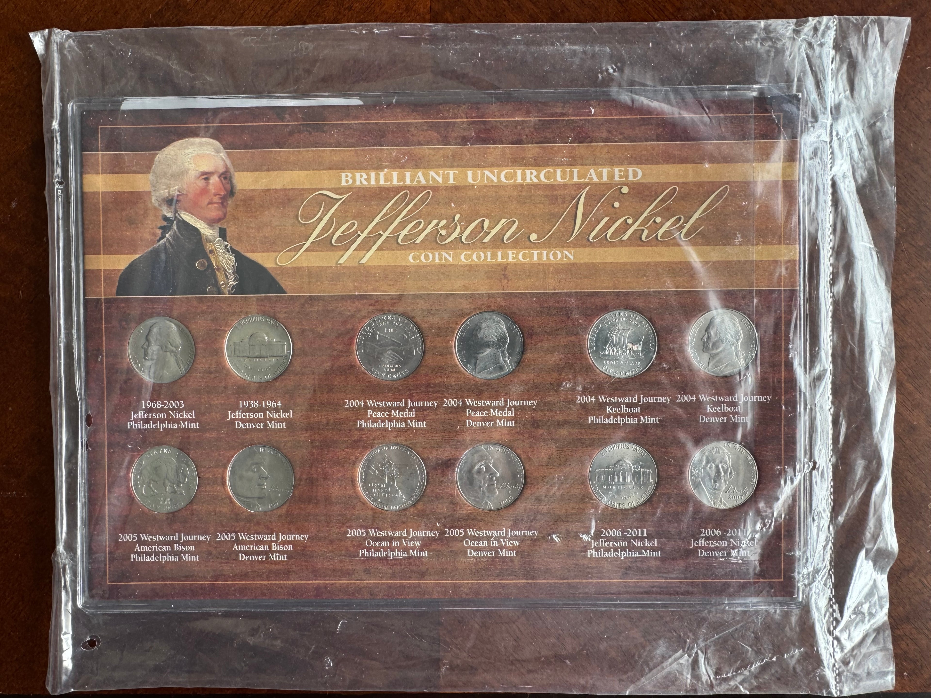 Brilliant Uncirculated Jefferson Nickel Coin Collection – 12-Coin Set
