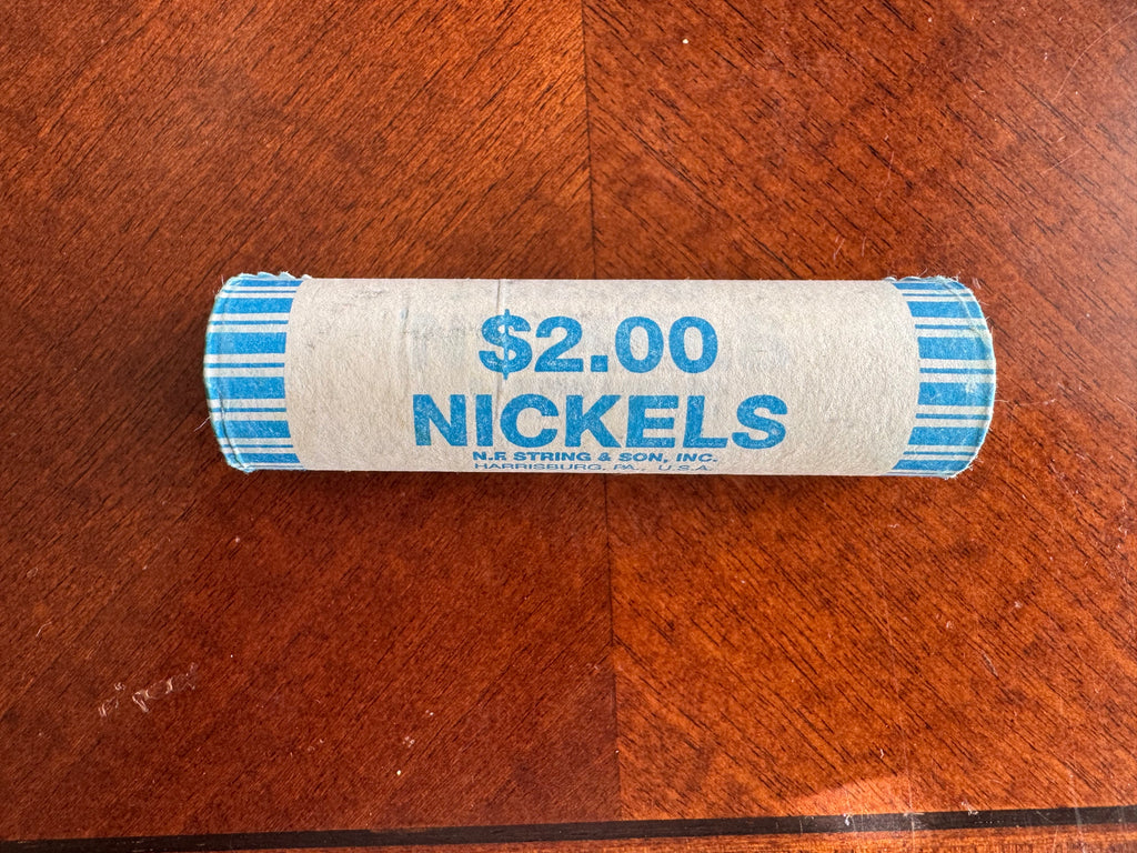 Roll of 40 Nickels – 20 x 2005 Jefferson Nickels & 20 x Buffalo Nickels