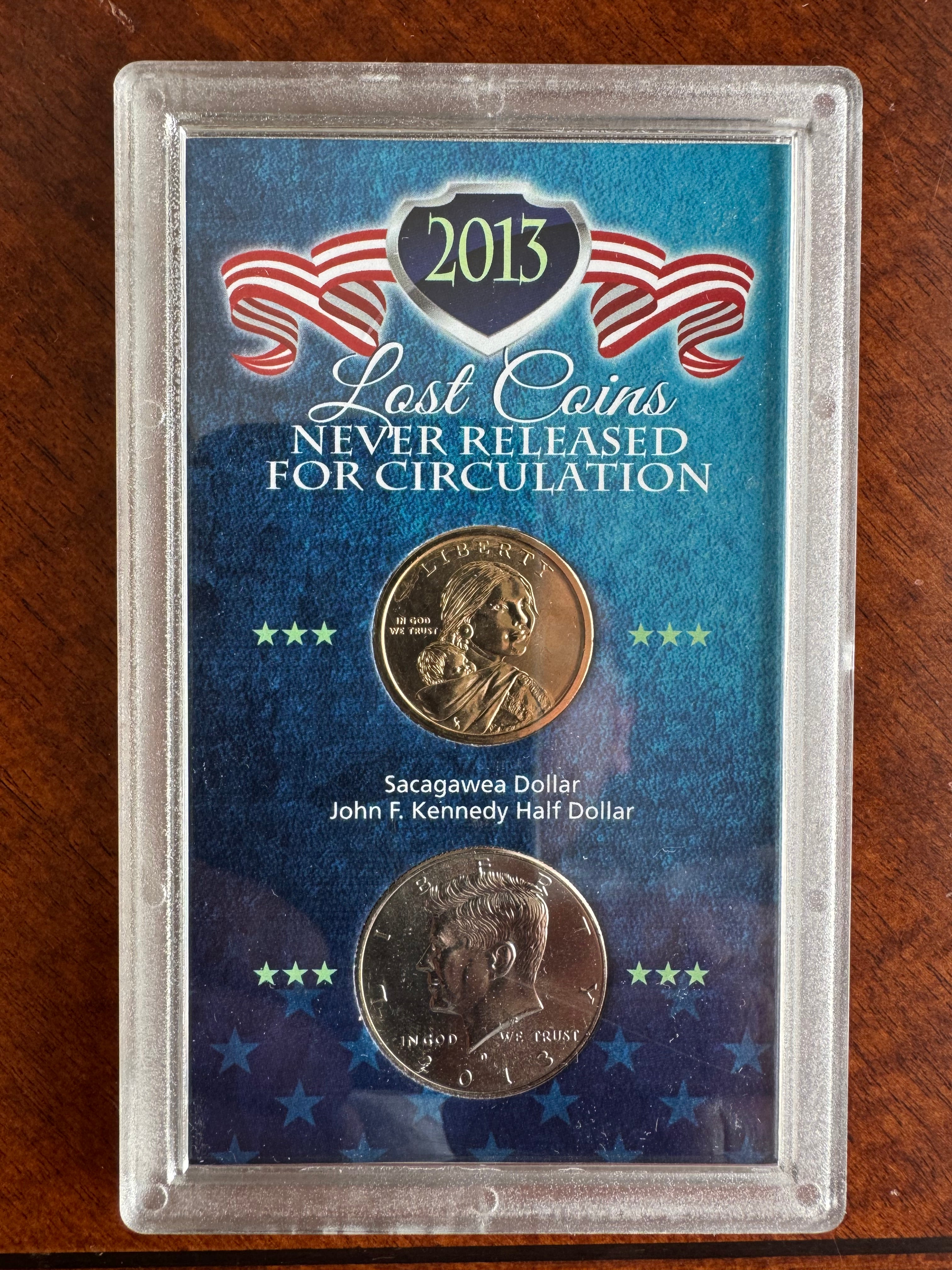 2013 Lost Coins Never Released for Circulation - Sacagawea Dollar & JFK Half Dollar