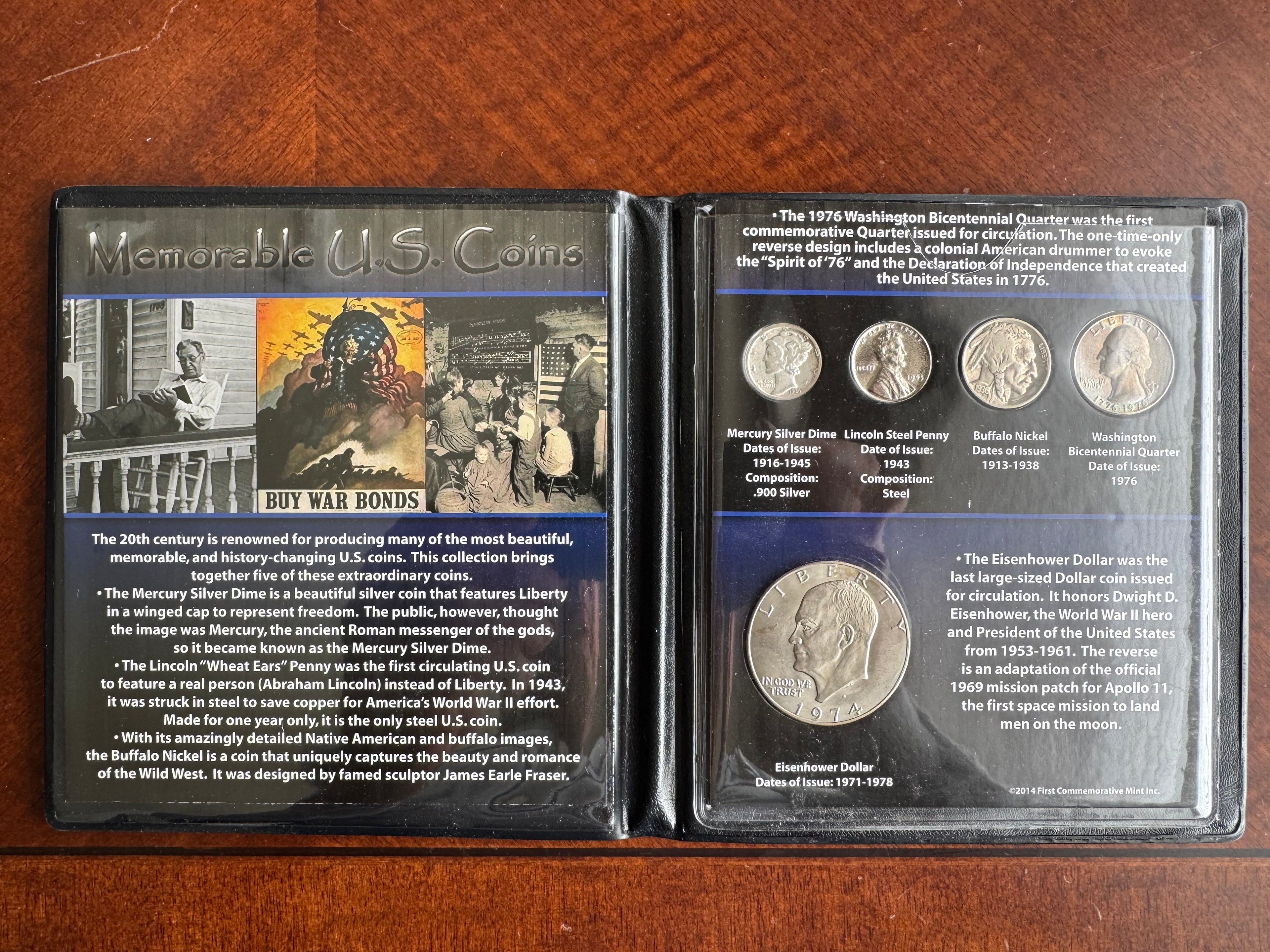 Memorable U.S. Coins - 5 Coin Set with Eisenhower Dollar