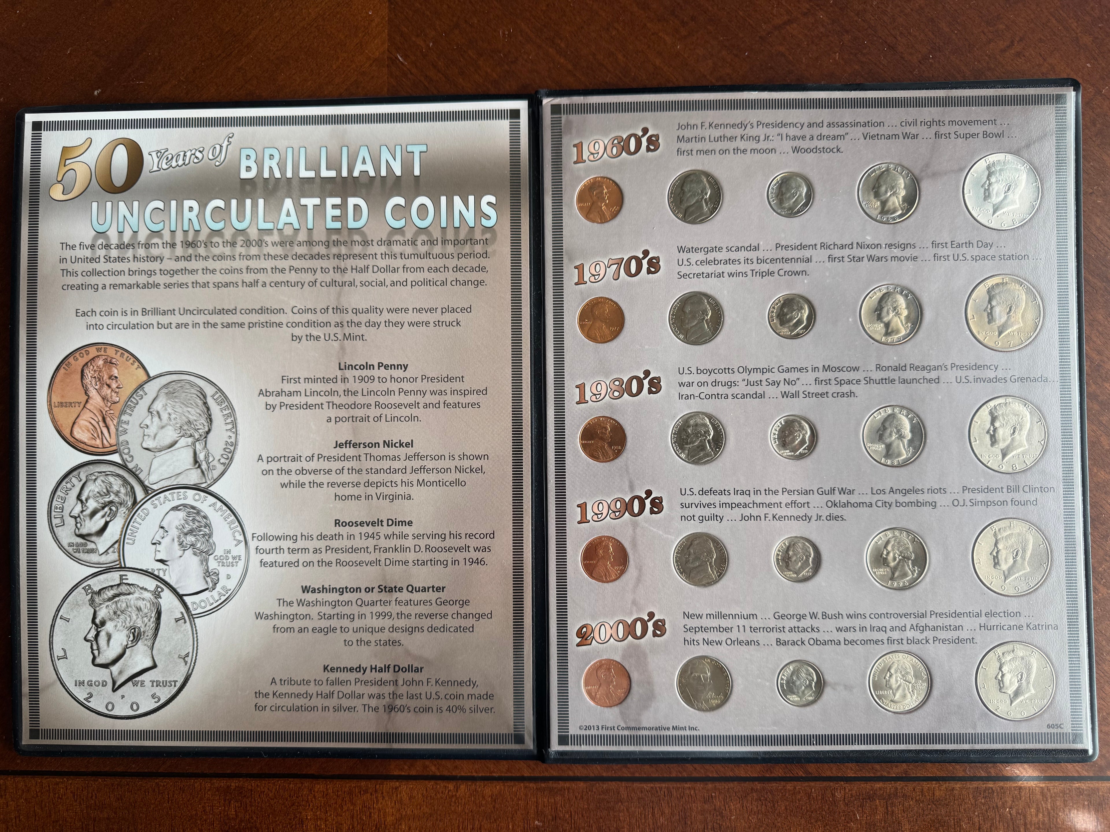 50 Years of Brilliant Uncirculated Coins - 25 Coin Set 1960s-2000s