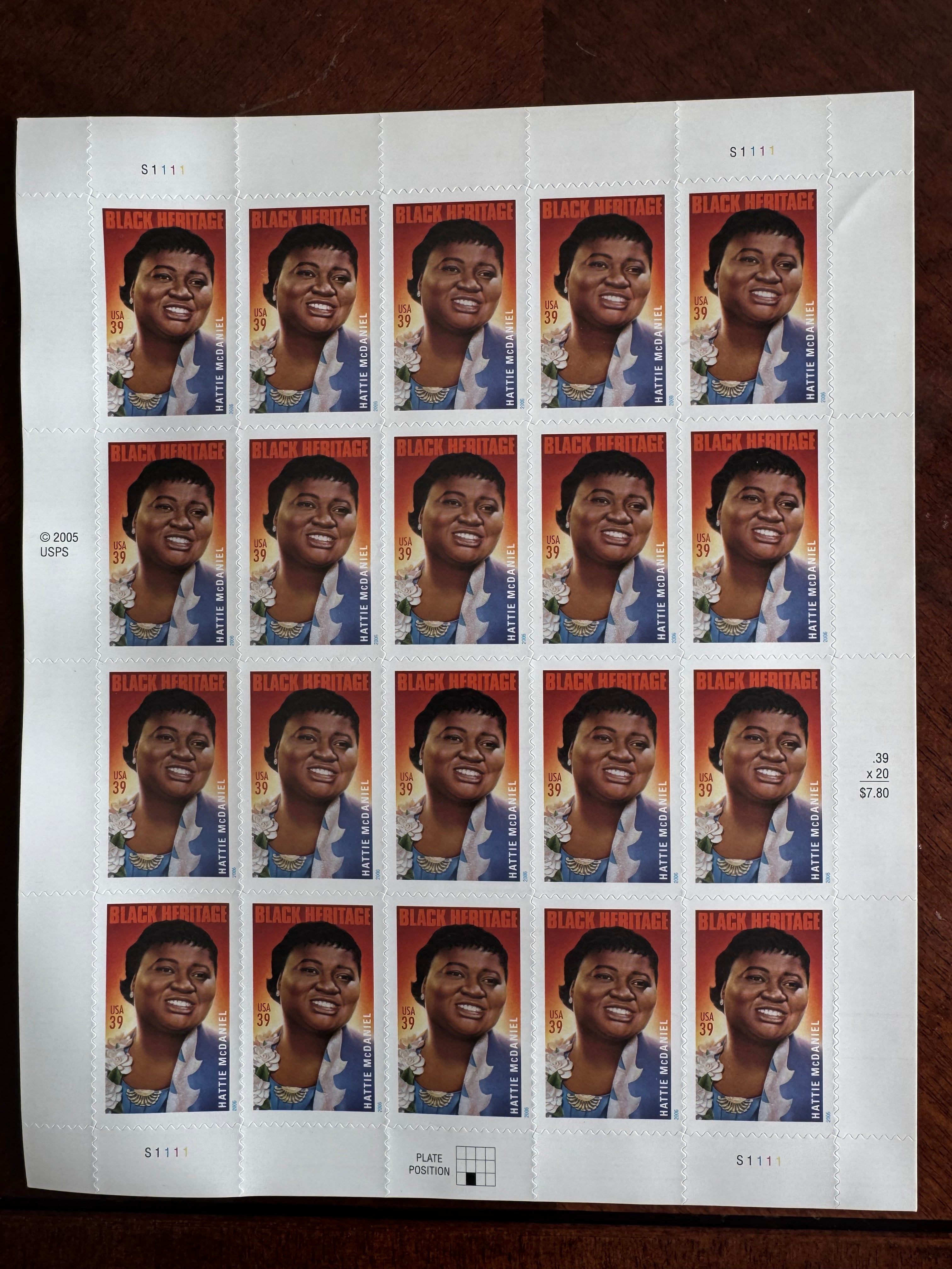 2006 Hattie McDaniel - Black Heritage - 39 Cent Stamp