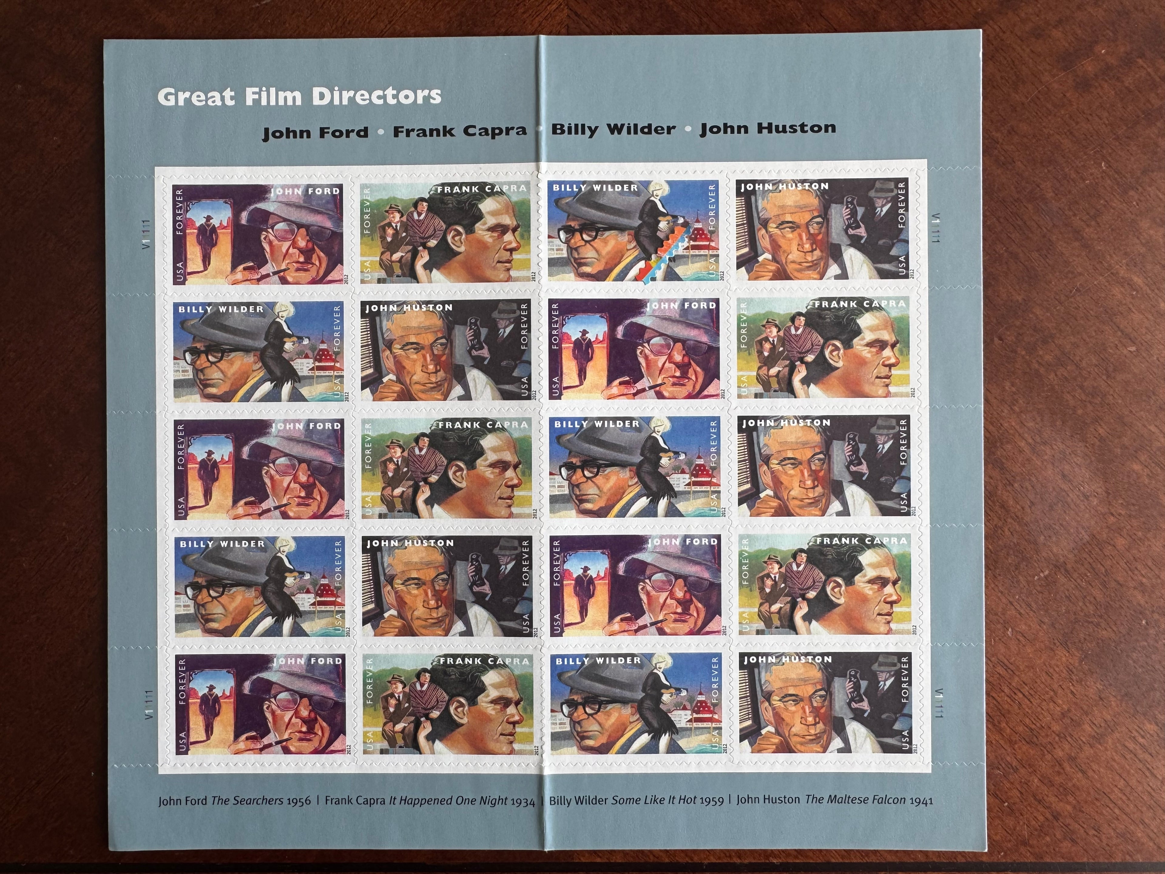 2012 Great Film Directors - Forever Stamp Sheet