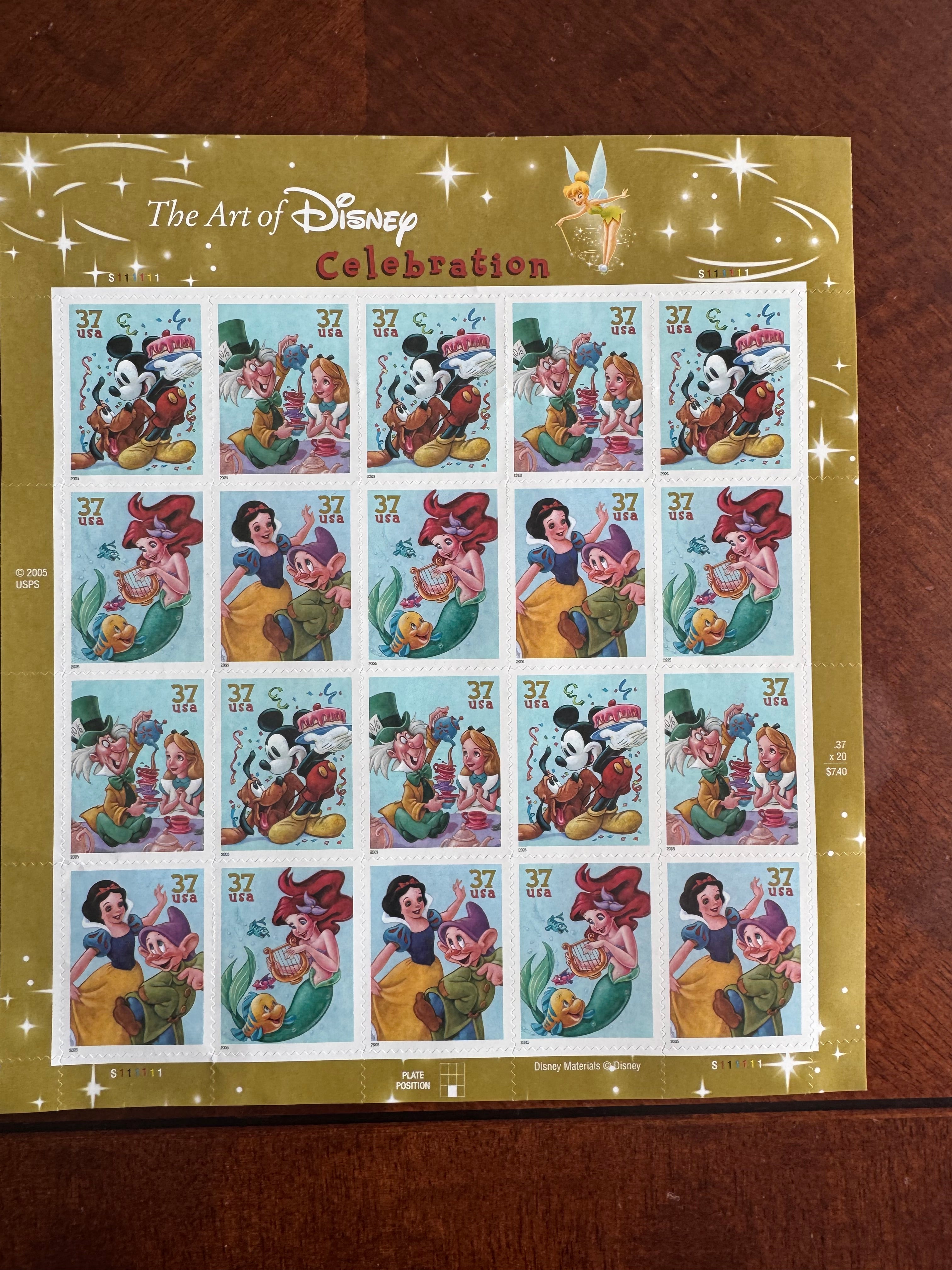 2005 The Art of Disney: Celebration - 37 Cent Stamp Sheet