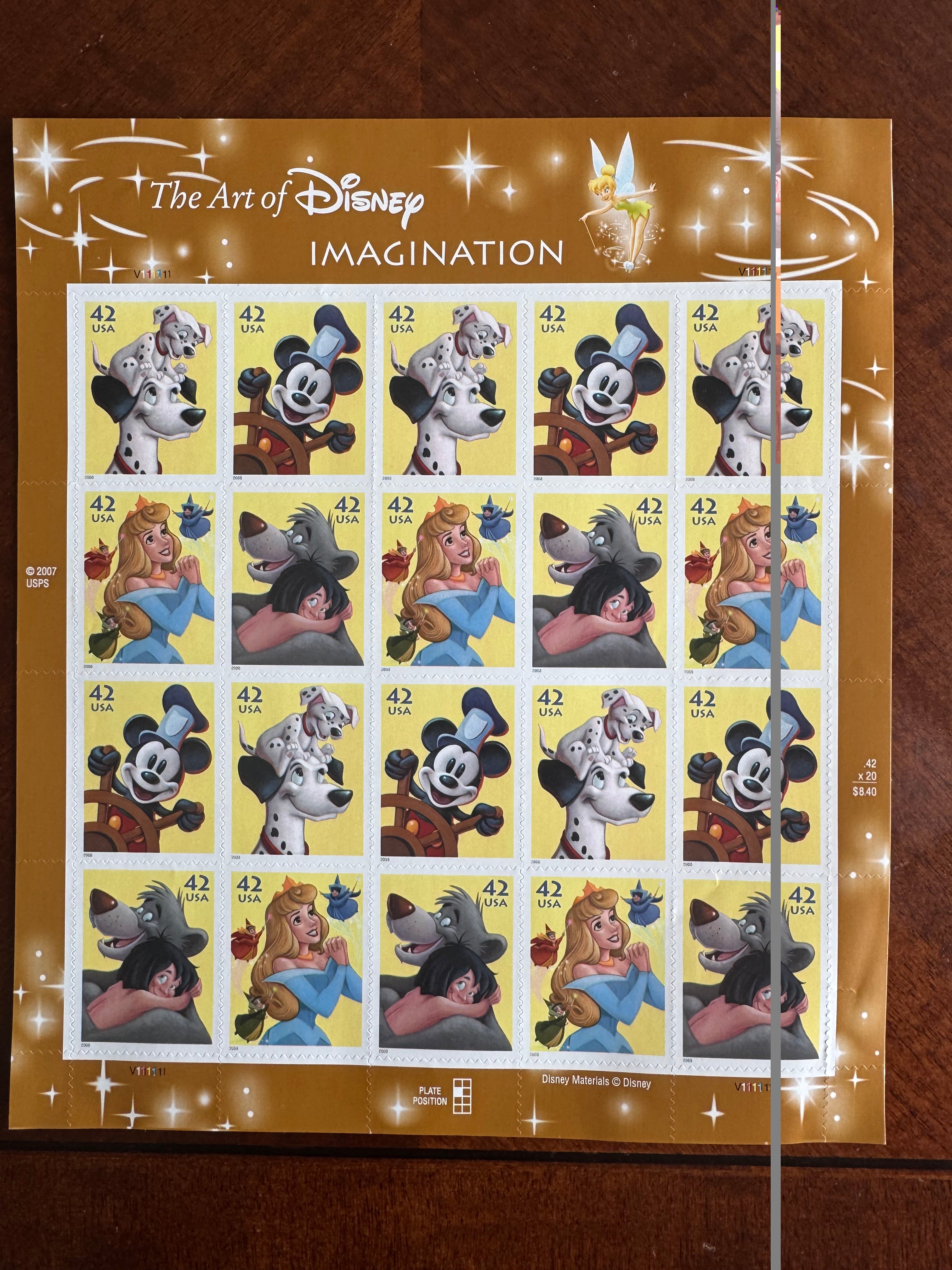 2008 The Art of Disney Imagination - 42 cent stamp