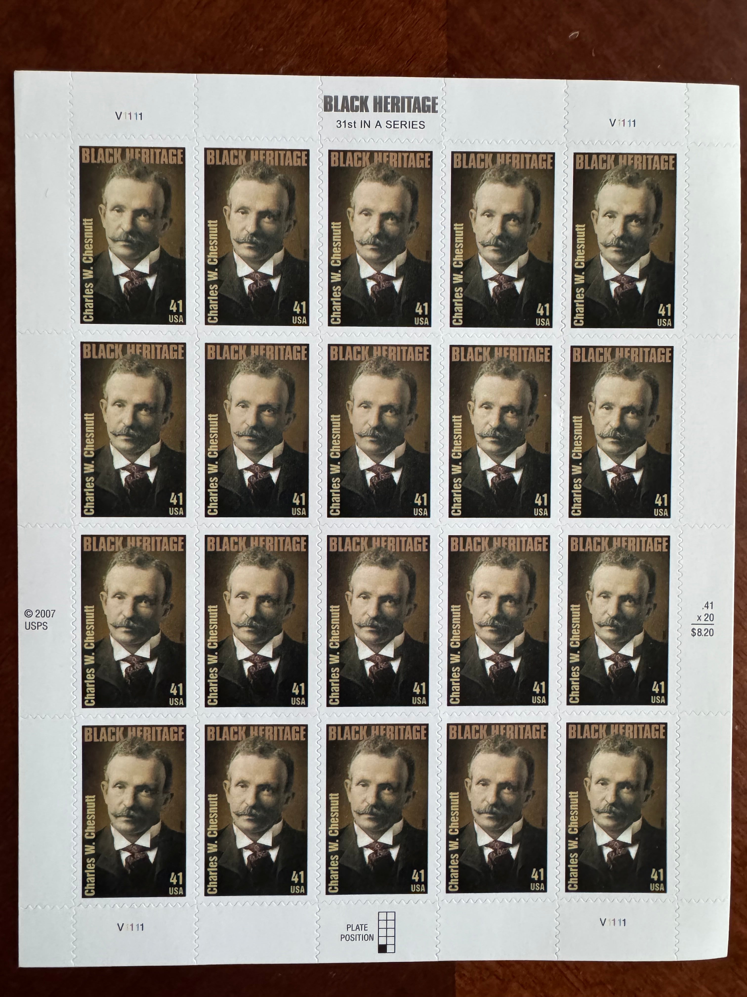2008 Black Heritage: Charles W. Chesnutt - 41 cent stamp