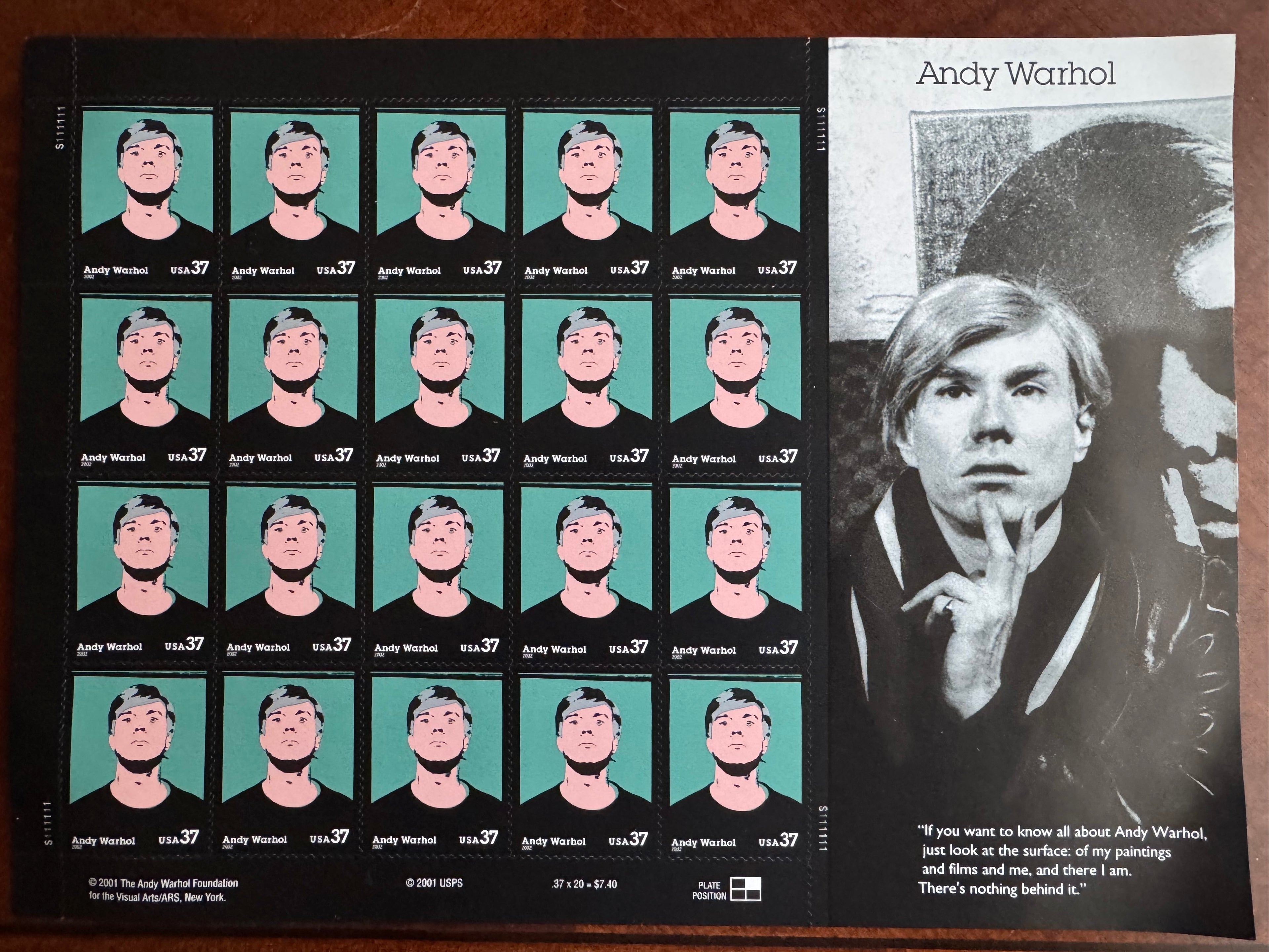 2002 Andy Warhol - 37 cent stamp