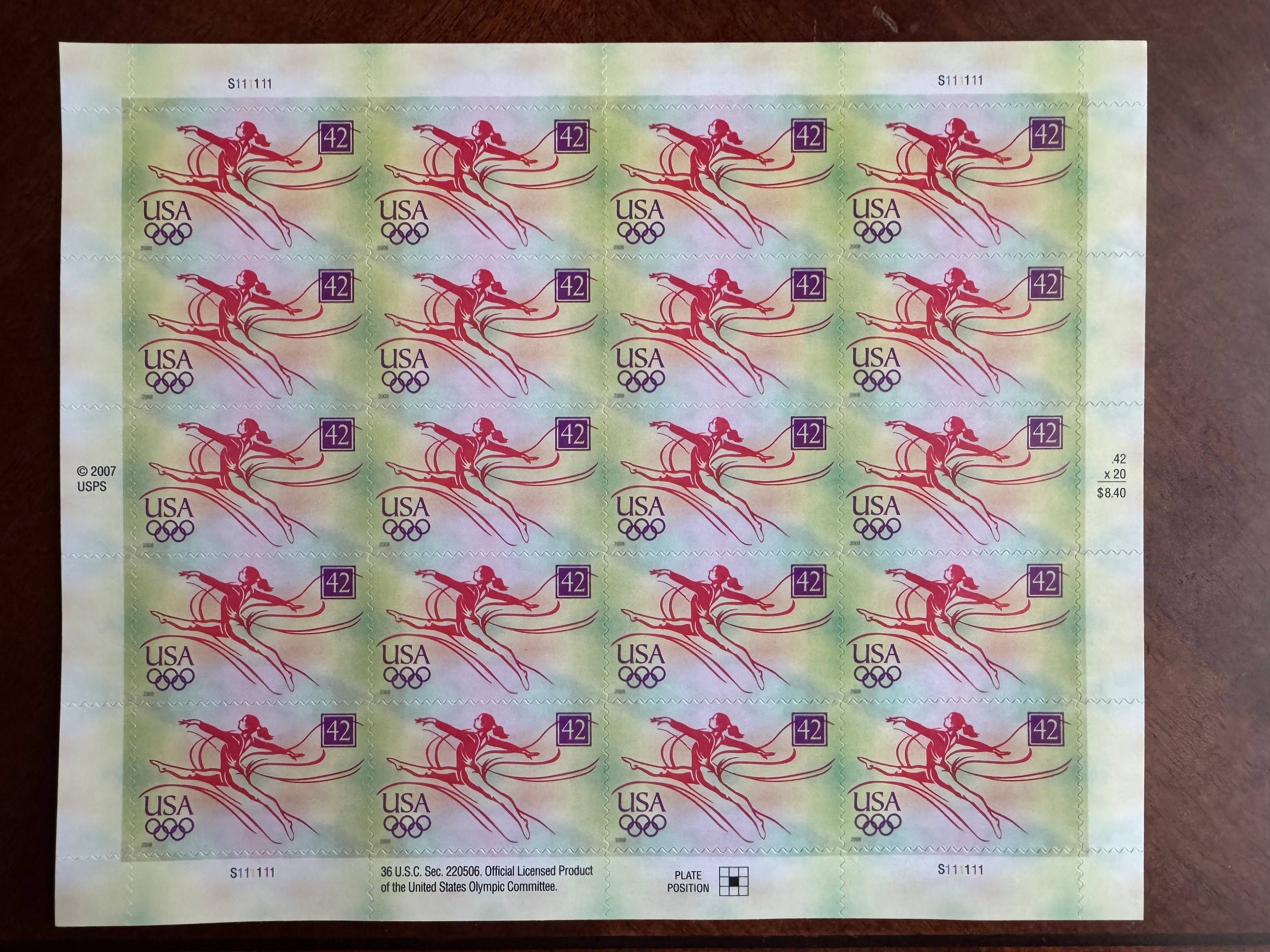 Olympic Gymnastics - 42 Cent Stamp